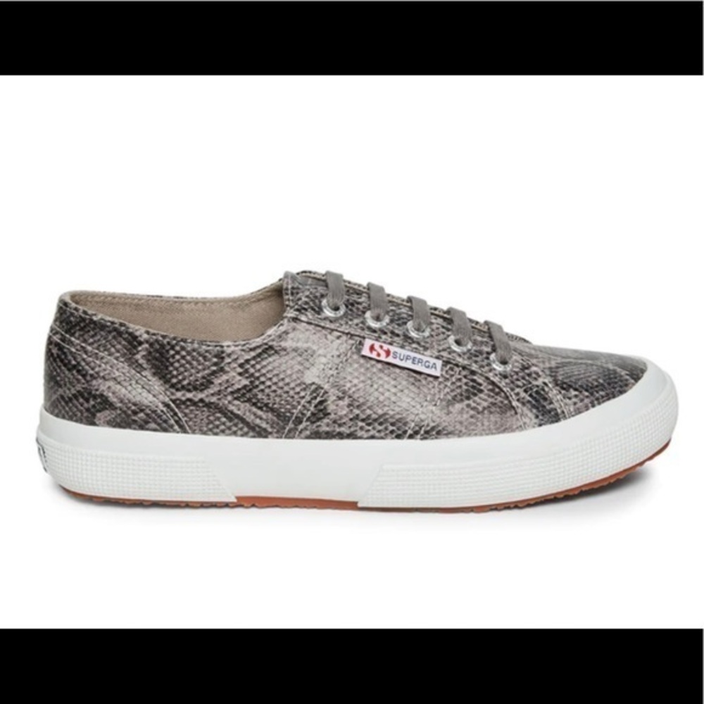 SUPERGA FAUX SNAKE‎ GREY SNEAKERS